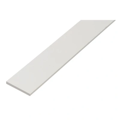 Afbeelding van Alberts 479381 Platte buis kunststof, wit 1000 x 20 2 mm
