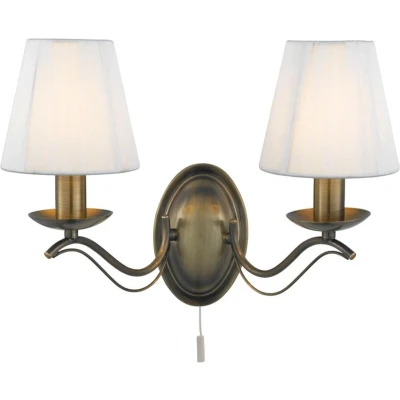 Afbeelding van Searchlight Andretti Wandlamp 2 lichts Brons