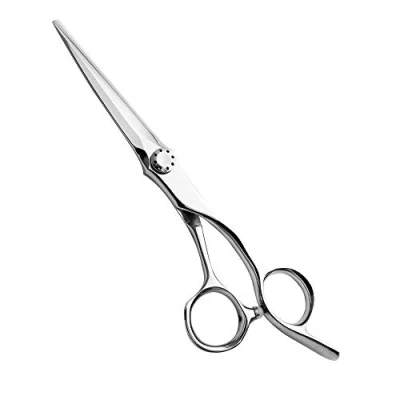 Afbeelding van &quot;AOLANDUO 6 inch zwaardblad haarschaar/kappersschaar hoogwaardige Japanse AICHI staal handgemaakte haar knipscharen met offset handgreep voor salon stylisten, schoonheidsspecialisten en kappers.&quot;
