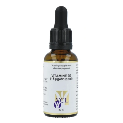 Afbeelding van Vital Cell Life Vitamine D3 15mcg Druppels, 30 ml