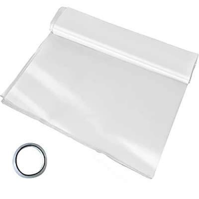 Afbeelding van VEVOR Broeikas Folie, 15 x 40 ft. Folietunnel, Polyethyleen Tomatenkas 6 mil Dikte Kweekbed Afdekking Tuinfolie, UV Bestendig Tunnelfolie, Superieure Sterkte Taaiheid Serreplastiek Tunnelfolie