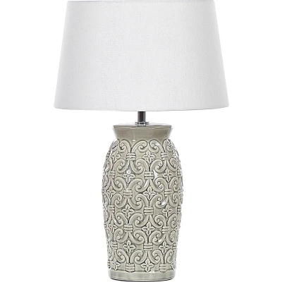 Afbeelding van Beliani Bedlamp KHOPER Grijs keramiek