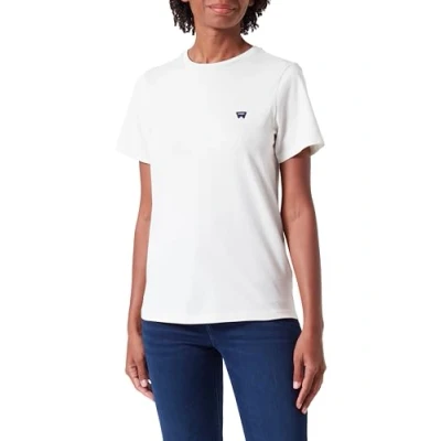 Afbeelding van Wrangler Regular Tshirt basic, Dames, Maat: Large, Vintage white
