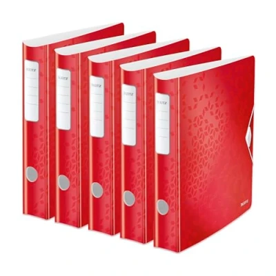 Afbeelding van Leitz WOW ordner Active rug van 6,5 cm, rood 5 stuks