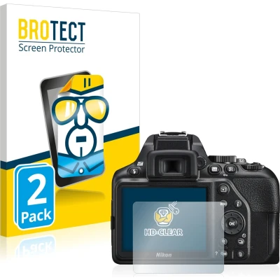 Afbeelding van BROTECT Screenprotector voor Nikon D3500 / D3300 Folie Beschermfolie transparant (2 Stuks)