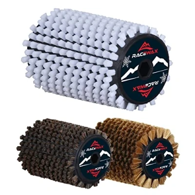 Afbeelding van RaceWax Rotorborstelset, 3 delig, nylon, paardenhaar, koper, 100 mm, Speed Brush borstel