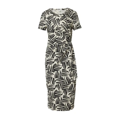 Afbeelding van s.Oliver MIT Knotendetail UND Raffung Jerseyjurk, Dames, Maat: 40, Schwarz
