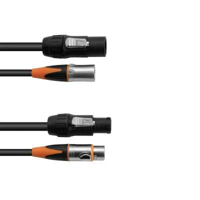 Afbeelding van EUROLITE Combi Cable DT 2 DMX IP T Con/3 Pin XLR 5m