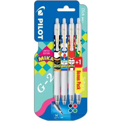 Afbeelding van Pilot roller G 2 07 Mika, blister van 3+1 gratis in geassorteerde kleuren gelroller
