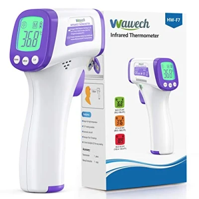 Afbeelding van Infraroodthermometer Wawech thermometer voor volwassenen en kinderen, zonder contact voorhoofdthermometer met LCD scherm geheugenfunctie