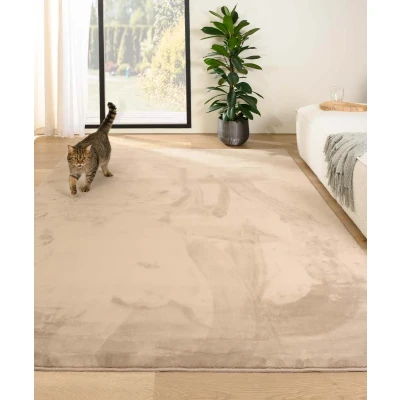 Afbeelding van Zacht Tapijt/Vloerkleed Plush Beige 240x340 Cm