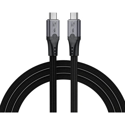 Afbeelding van 80Gbps voor Thunderbolt 5 Kabel door MMOBIEL Gevlochten USB C naar Monitor Weergave 0,3m 120Gbps Bandbreedte Boost, 240W Opladen iPhone 16/15, 4/3, USB4, Zwart