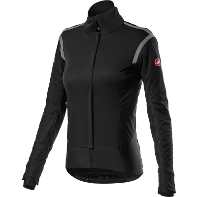 Afbeelding van Castelli Fietsjack Lange mouwen Rain or Shine Dames Zwart Alpha RoS 2 W Jacket Light Black M