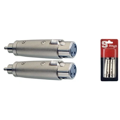 Afbeelding van Stagg AC XFCMH Verloop XLR female RCA male (2 stuks)