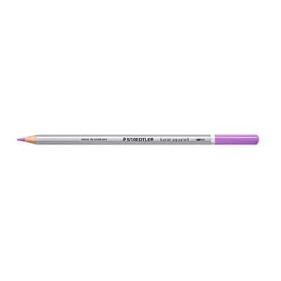 Afbeelding van STAEDTLER Aquarel kleurpotloden karat aquarel, lavendel, wateroplosbare, zachte, kleurintensieve vulling, verschillende droog en natstechnieken, 6 aquarelpotloden in kartonnen etui, 125 62
