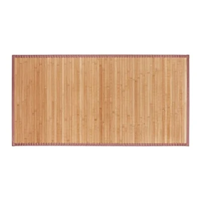 Afbeelding van Relaxdays badmat bamboe douchemat bad mat badkamer hout antislip 80 x 45 cm 61 122
