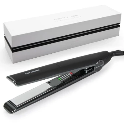 Afbeelding van Corioliss C1 Titanium technologie en platen voor fijn haar Professionele stijltang met temperatuurregeling (Black Soft Touch Chrome)