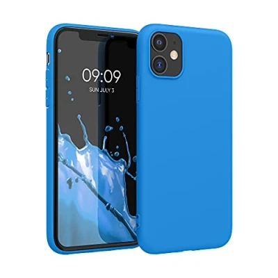 Afbeelding van kwmobile telefoonhoesje compatibel met Apple iPhone 11 hoesje Zachte case voor smartphone Back cover in stralend blauw