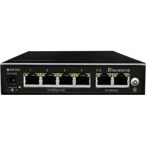 Afbeelding van LevelOne FEP 0631 netwerk switch Fast Ethernet (10/100) Power over (PoE) Zwart