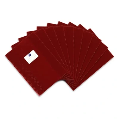 Afbeelding van Oxford boekomslag A4, bast, met etiket, rood, 10 stuks