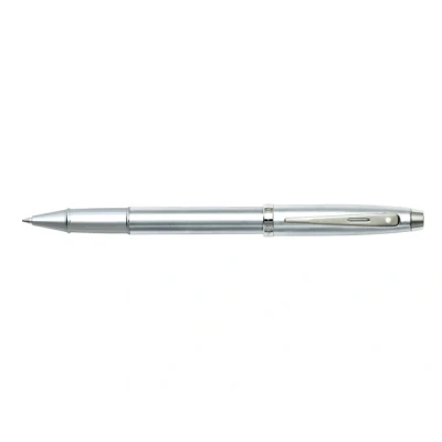 Afbeelding van Sheaffer 100 Brushed Chrome Rollerball Kleur: Grijs De Vulpenwereld