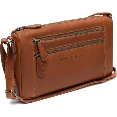 Afbeelding van The Chesterfield Vervins Leren schoudertas Gielen Lederwaren