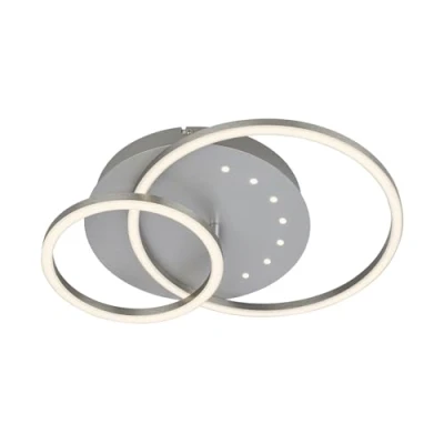 Afbeelding van BRILONER Plafondlamp 3773019 Zwenkbaar Warm wit 3000K Geheugenfunctie Puntjes en frame afzonderlijk schakelbaar 40 x 30 7,5 Aluminiumkleurig