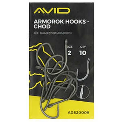 Afbeelding van Avid Carp Armorok Hooks Chod Barbless (10 pcs) Maat : size 2