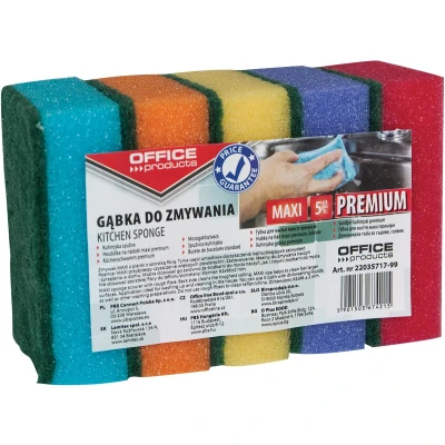Afbeelding van Office Products Schuurspons 62x96mm 5 stuks assorti