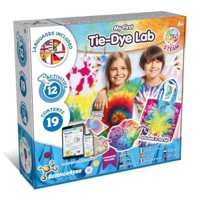 Afbeelding van Science4you Fashion Design Tie Dye Kit voor Kinderen met 12 Activiteiten, &amp; Craft Kits, STEM Toys en van 6+ Jaar, Educatieve Cadeaus 6 7 8 9+