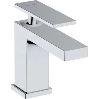 Afbeelding van Hansgrohe tecturis e 1 gats wastafelkraan 80 coolstart met pop up trekwaste voorsprong 12 2cm chroom 73004000