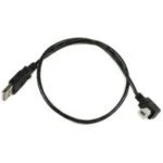 Afbeelding van MicroConnect USBAB05ANGLED USB kabel (mannelijk/mannelijk, 0,5 M, zwart)