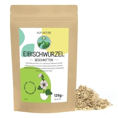 Afbeelding van Heemstwortelthee 125g van Alpi Nature, losse thee, heemstwortel gesneden en ongeschild voor het bereiden heemstthee kruidenthee
