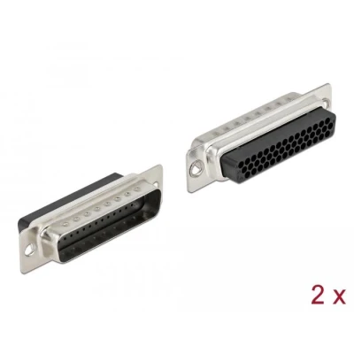 Afbeelding van Delock D Sub HD 44 pins krimpconnector, metaal, 2 stuks