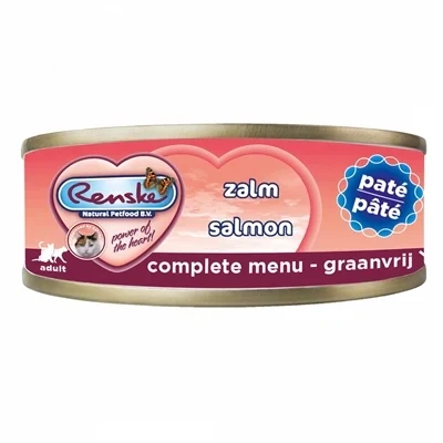 Afbeelding van 24x Renske Kattenvoer Paté Zalm 70 gr