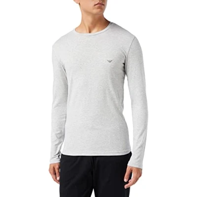 Afbeelding van Emporio Armani Underwear Heren Basic Stretch Katoen T Shirt, Melange Grey, XL