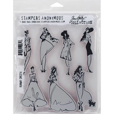 Afbeelding van Stampers Anonymous_AGW &quot;Runway&quot; Cling Mounted Stempel, Grijs, 7 x 8.5&quot;