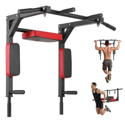 Afbeelding van LIFERUN Optrekstang voor aan de muur, multigrip, trainingsgewicht tot 200 kg, trainingshouder met multifunctioneel, krachttrainingsapparaten