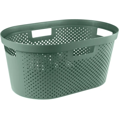 Afbeelding van Curver Infinity Recycled Dots Wasmand 40L Groen