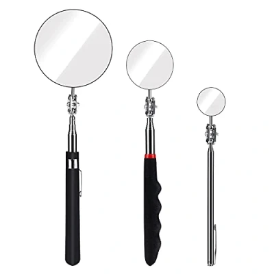 Afbeelding van SAVITA Telescopische Inspectiespiegel Spiegel 3/5 / 8,5 cm Diameter 18,5 59,5/23,5 55/27,5 75,5 Handgreep 3 Maten