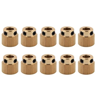 Afbeelding van 10 Stks MK8 Extruder Gear, 3D Printer Accessoires Messing Drive Gear voor MK7 Extruder, de meeste printers (40 tanden)