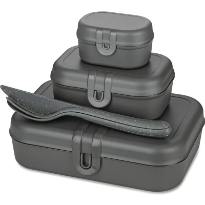 Afbeelding van Lunchbox Koziol Bio Circulair Pascal Ready Nature Ash Grey (6 Delig)