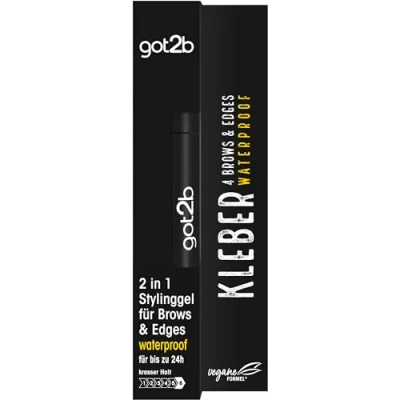 Afbeelding van got2b Lijm 4 Brows &amp; Edges Waterdicht (16 ml), 2 in 1 wenkbrauwgel haarmascara, zweet en waterbestendig voor maximaal 24 uur houdbaar, met praktische wenkbrauwborstel het stylen van
