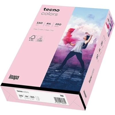 Afbeelding van Inapa Tecno colors Gekleurd papier A4 Zalm Roze 160 gram 250vel