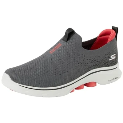 Afbeelding van Skechers Go Walk 7 Sneakers voor heren, antraciet en zwart textiel, 49.5 EU