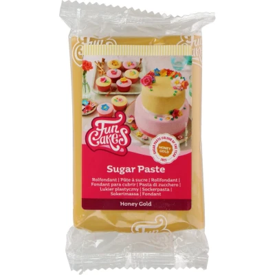 Afbeelding van FunCakes Rolfondant Fondant voor Cupcakes en Taarten Goud 250g