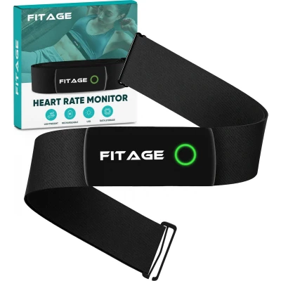 Afbeelding van FITAGE Hartslagmeter XL HRM DUAL Hartslagmonitor Band met Bluetooth en ANT+ Sensor Oplaadbare Batterij