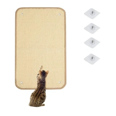 Afbeelding van Krabplank voor katten van natuurlijk sisal, 30 x 50 cm, robuust krabspeelgoed katten, krabmat meubels, ideaal bescherming meubels en kattenklauwen
