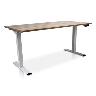 Afbeelding van MRC COMFORT elektrisch ARBO zit sta bureau 160x80cm wit midden eiken