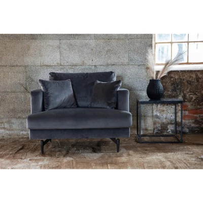 Afbeelding van Svea Ruma fauteuil Velvet donkergrijs